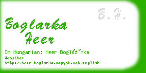 boglarka heer business card